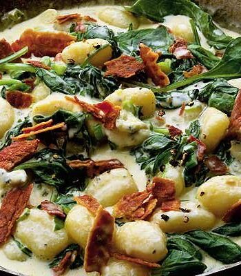 https://www.pontalo.net - Gnocchi with two cheeses & bacon