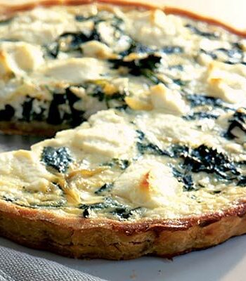 https://www.pontalo.net - Goat's cheese & watercress quiche