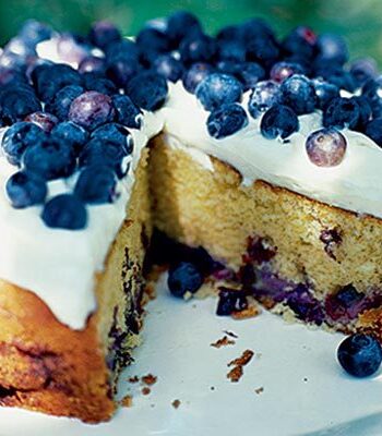 https://www.pontalo.net - Blueberry cake with cream cheese frosting