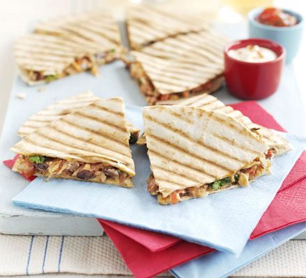 https://www.pontalo.net - Refried bean quesadillas