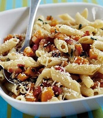 https://www.pontalo.net - Bacon & pumpkin pasta