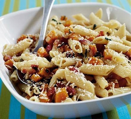 https://www.pontalo.net - Bacon & pumpkin pasta