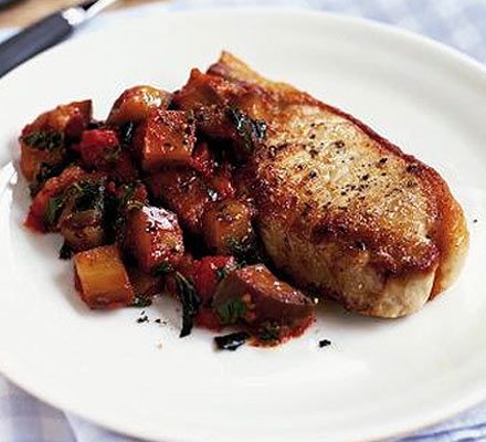 https://www.pontalo.net - Pork chops with aubergine