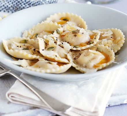 https://www.pontalo.net - Sweet potato & goat's cheese ravioli