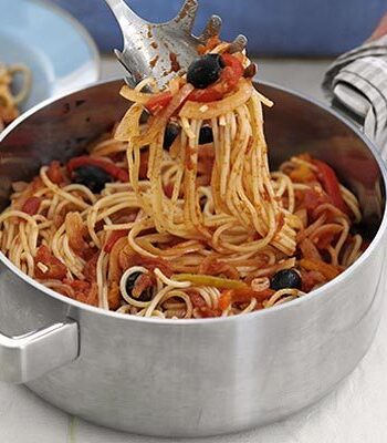 https://www.pontalo.net - Storecupboard spaghetti puttanesca