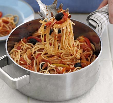 https://www.pontalo.net - Storecupboard spaghetti puttanesca