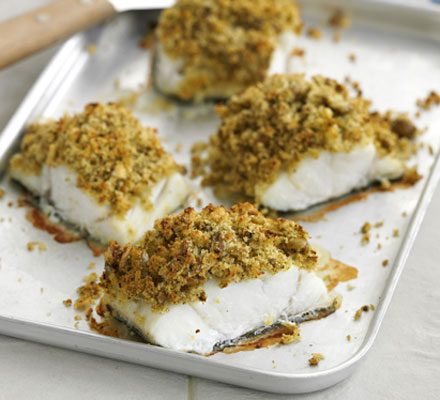 https://www.pontalo.net - Pesto & olive-crusted fish