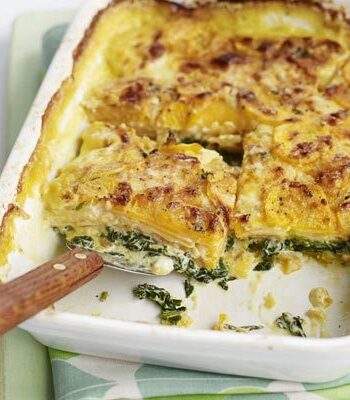 https://www.pontalo.net - Sweet potato & spinach bake