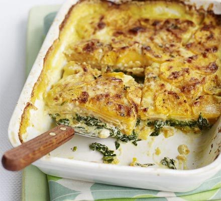 https://www.pontalo.net - Sweet potato & spinach bake