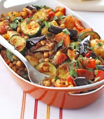 https://www.pontalo.net - Roast summer vegetables & chickpeas