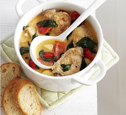 https://www.pontalo.net - Summer chicken & basil stew