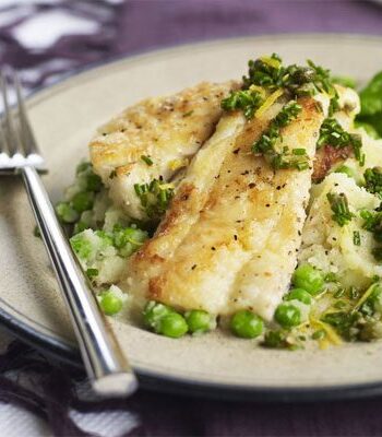 https://www.pontalo.net - Zesty haddock with crushed potatoes & peas