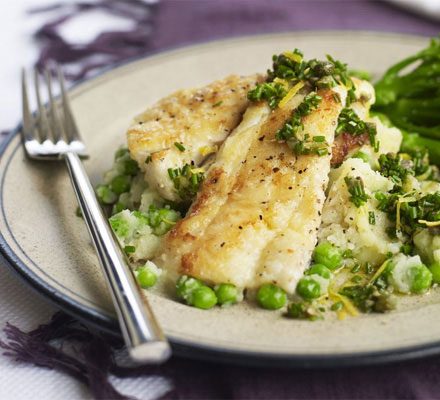 https://www.pontalo.net - Zesty haddock with crushed potatoes & peas