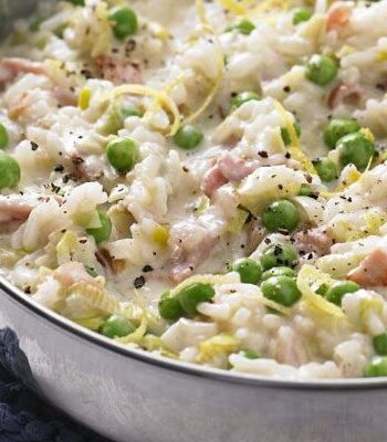 https://www.pontalo.net - Oven-baked leek & bacon risotto