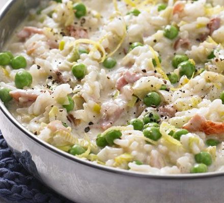 https://www.pontalo.net - Oven-baked leek & bacon risotto