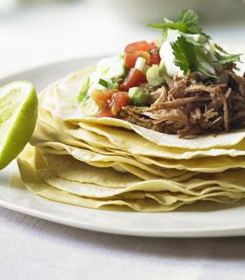 https://www.pontalo.net - Cornmeal pancakes with spiced pork & avocado salsa