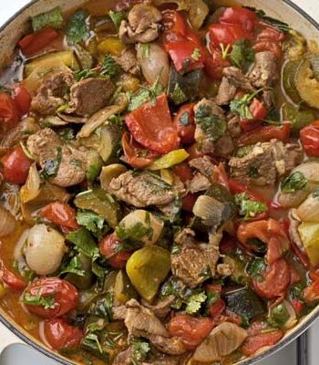 https://www.pontalo.net - Mediterranean vegetables with lamb