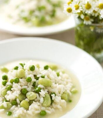 https://www.pontalo.net - Risotto with peas & broad beans