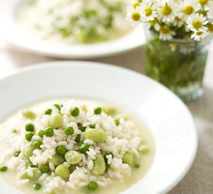 https://www.pontalo.net - Risotto with peas & broad beans