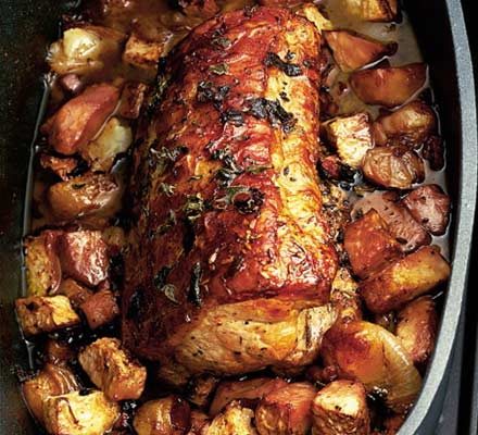 https://www.pontalo.net - Pot-roast loin of pork with celeriac