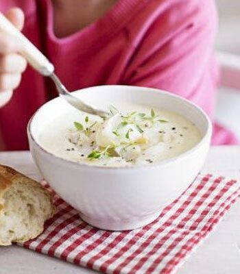 https://www.pontalo.net - Silky celeriac soup with smoked haddock