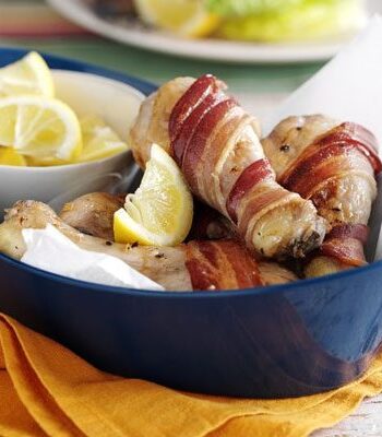 https://www.pontalo.net - Bacon-wrapped chicken drumsticks