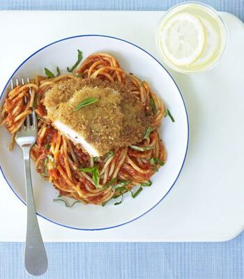 https://www.pontalo.net - Pork Milanese with spaghetti