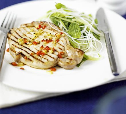 https://www.pontalo.net - Asian pork with rice noodle salad