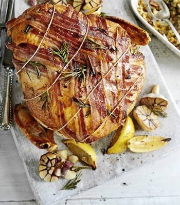 https://www.pontalo.net - Turkey crown with roast garlic & pancetta