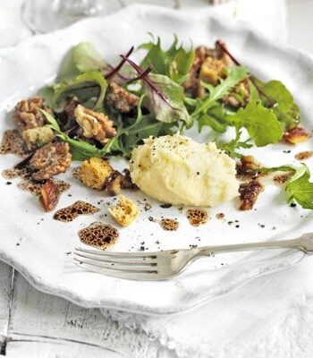 https://www.pontalo.net - Whipped brie salad with dates & candied walnuts