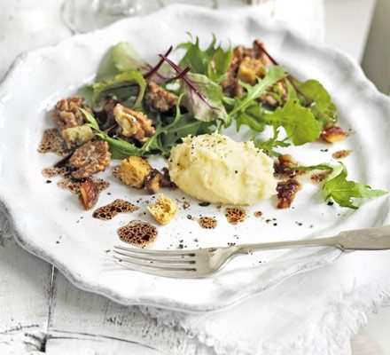 https://www.pontalo.net - Whipped brie salad with dates & candied walnuts