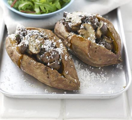 https://www.pontalo.net - Sweet potatoes with mushrooms & rosemary