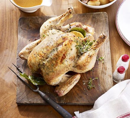 https://www.pontalo.net - Lemon & thyme butter-basted roast chicken & gravy