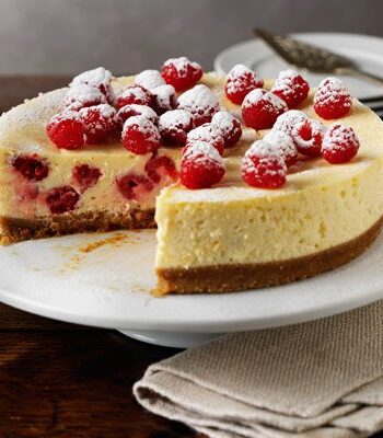 https://www.pontalo.net - Baked raspberry & lemon cheesecake