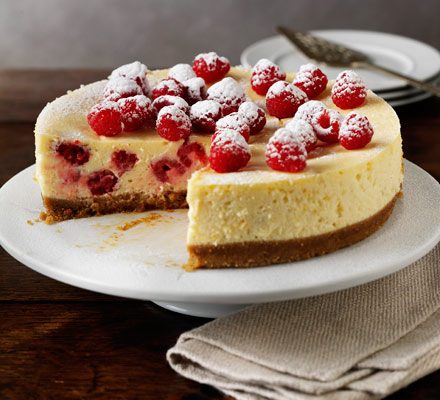 https://www.pontalo.net - Baked raspberry & lemon cheesecake