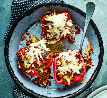 https://www.pontalo.net - Mediterranean turkey-stuffed peppers