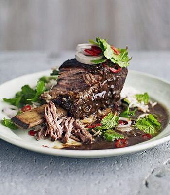 https://www.pontalo.net - Pressure cooker short ribs with herb salad