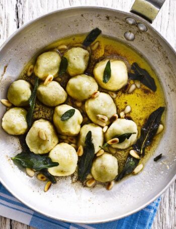 https://www.pontalo.net - Ricotta gnudi with sage butter