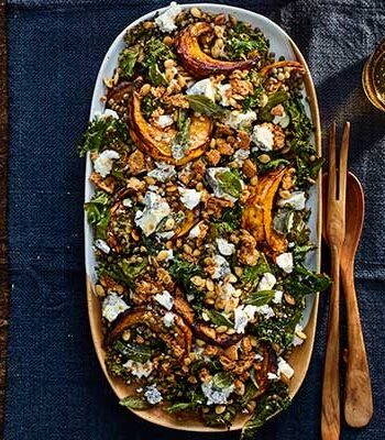 https://www.pontalo.net - Roast squash with goat’s cheese & puy lentils