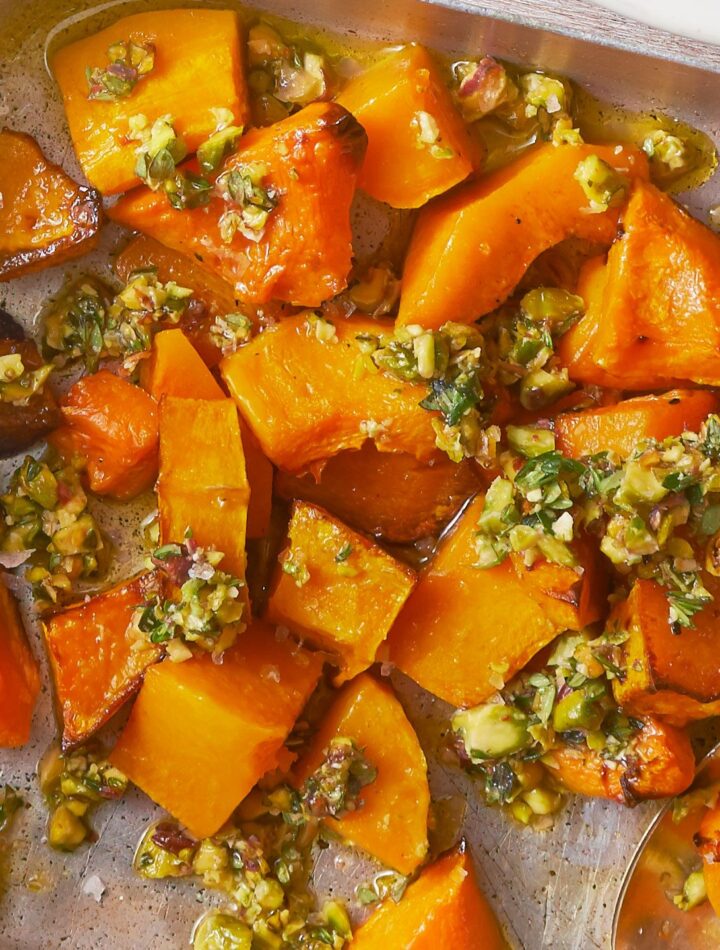 https://www.pontalo.net - Roasted squash with crushed pistachios