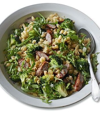 https://www.pontalo.net - Warm sausage & broccoli pasta salad