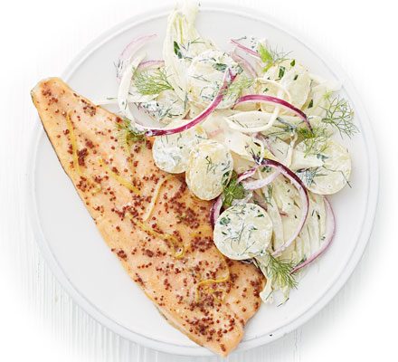 https://www.pontalo.net - Scandi trout with fennel potato salad