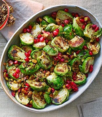 https://www.pontalo.net - Sizzled sprouts with pistachios & pomegranate