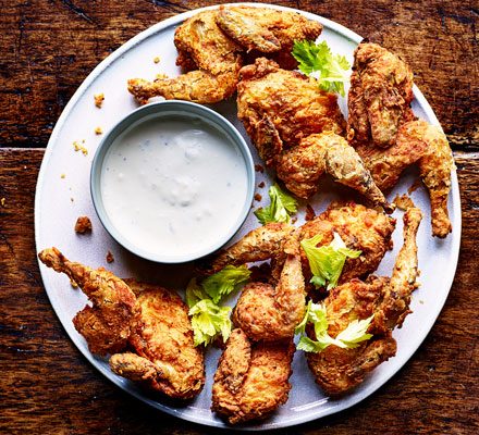 https://www.pontalo.net - Southern-fried quail with blue cheese dressing