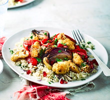 https://www.pontalo.net - Spiced roast cauliflower with herby rice