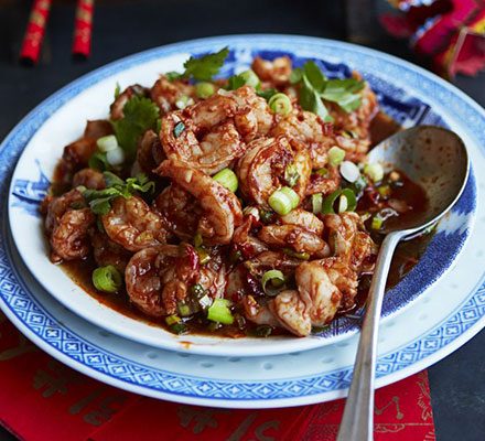 https://www.pontalo.net - Spicy Sichuan-style prawns