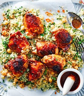 https://www.pontalo.net - Harissa sticky chicken with couscous