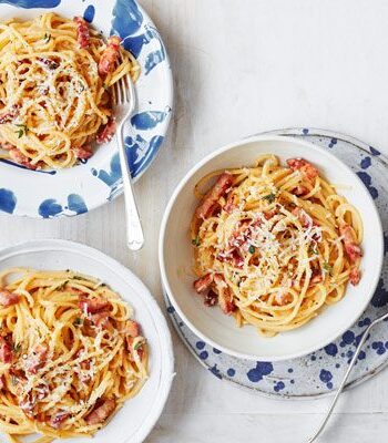 https://www.pontalo.net - Swede & pancetta spaghetti