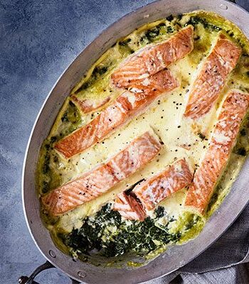 https://www.pontalo.net - Smoked salmon & spinach gratin