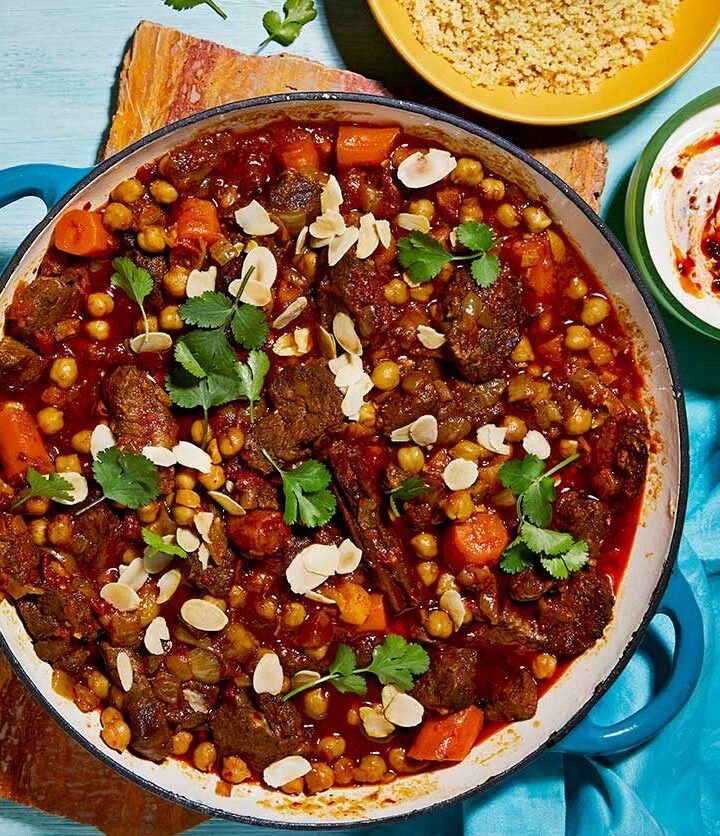 https://www.pontalo.net - One-pan lamb tagine with chickpeas